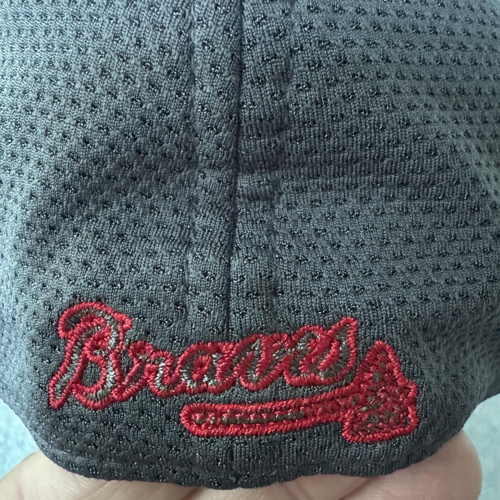 Atlanta Braves Hat Cap Fitted Mens Large Gray MLB Baseball New Era 39THIRTY - Picture 4 of 13